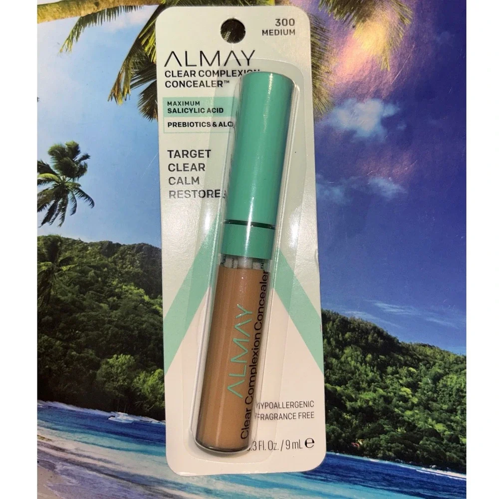 Almay Clear Complexion Concealer 300 Medium 2% Salicylic Acid Acne Treatment 9mL